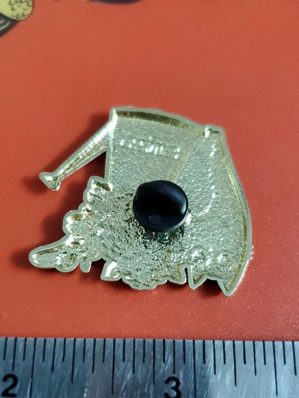 Good Luck Black Cat Enamel Pin with Lavender Flowers